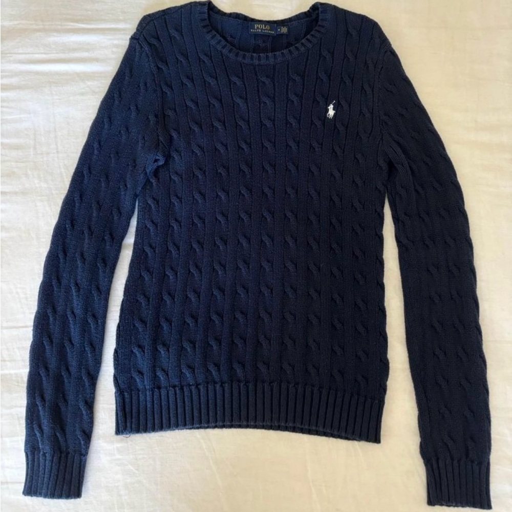 Ralph Lauren Blue Cable Knit Women’s Medium